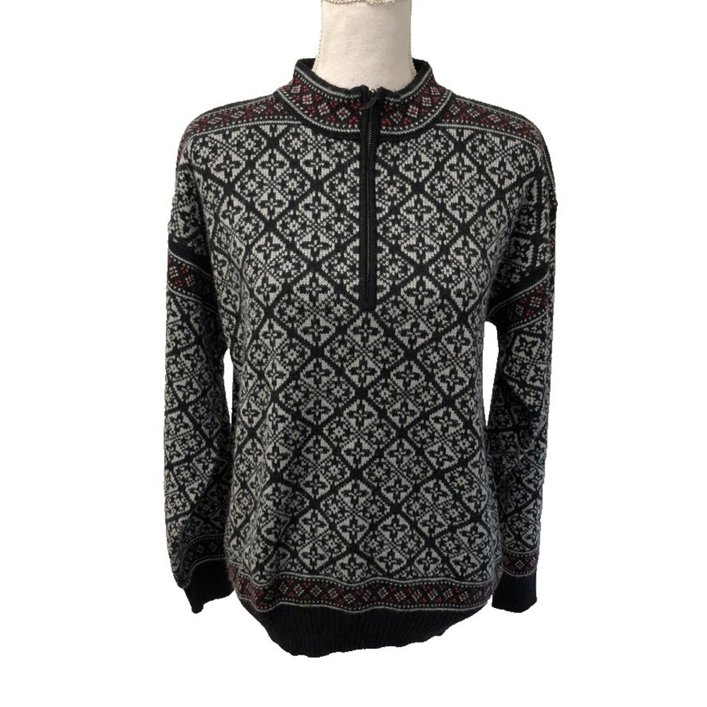 Meister‎ Sweater Jumper Womens Large Pullover Wool Mock Neck Preppy Academia